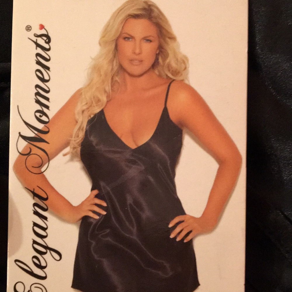 Teal Blue and Black Women's Robe & Chemise Lounge Set Woman’s Size 3X Plus Size - Picture 14 of 16